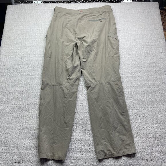 Simms Pants Mens XL Tan Stretch Utility Zip Pocket Fishing Outdoor Hiking Trail - Picture 13 of 16